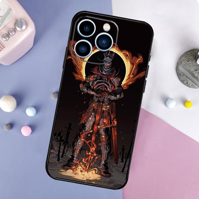 Чехол для мобильного телефона iPhone16, чехол для мобильного телефона Dark Soul, окрашенный противоударный чехол, противоударный чехол для мобильного телефона.