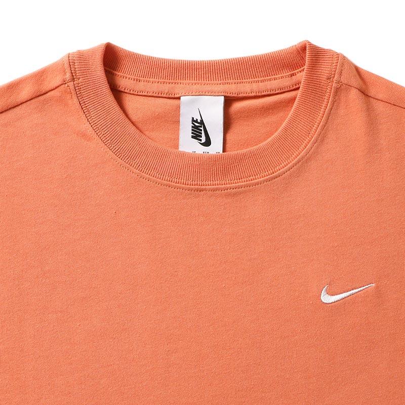 Nike T Shirts Women's Orange Crew Neck Moderate Straight Fit DA0324-863