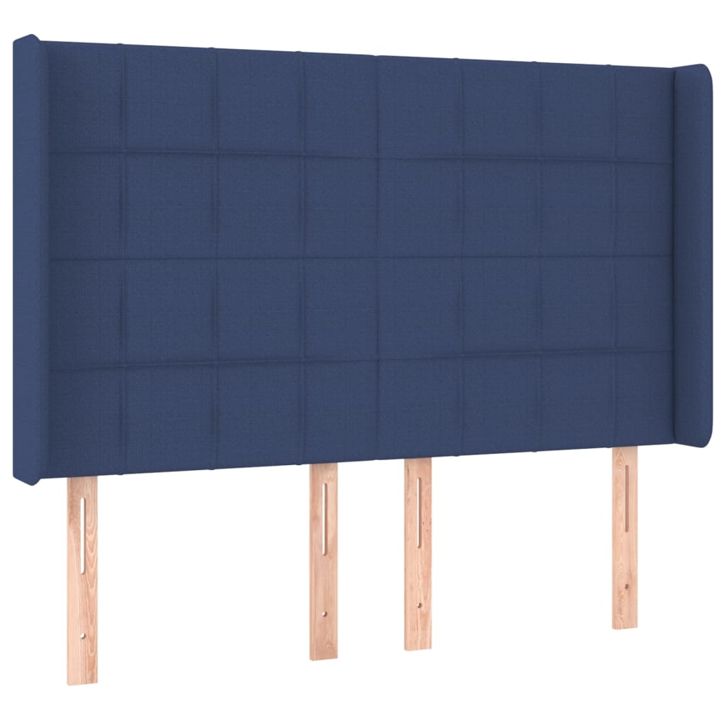 Vidaxl Zagłówek Uszak, Niebieski, 147X16X118/128 Cm, Tkanina