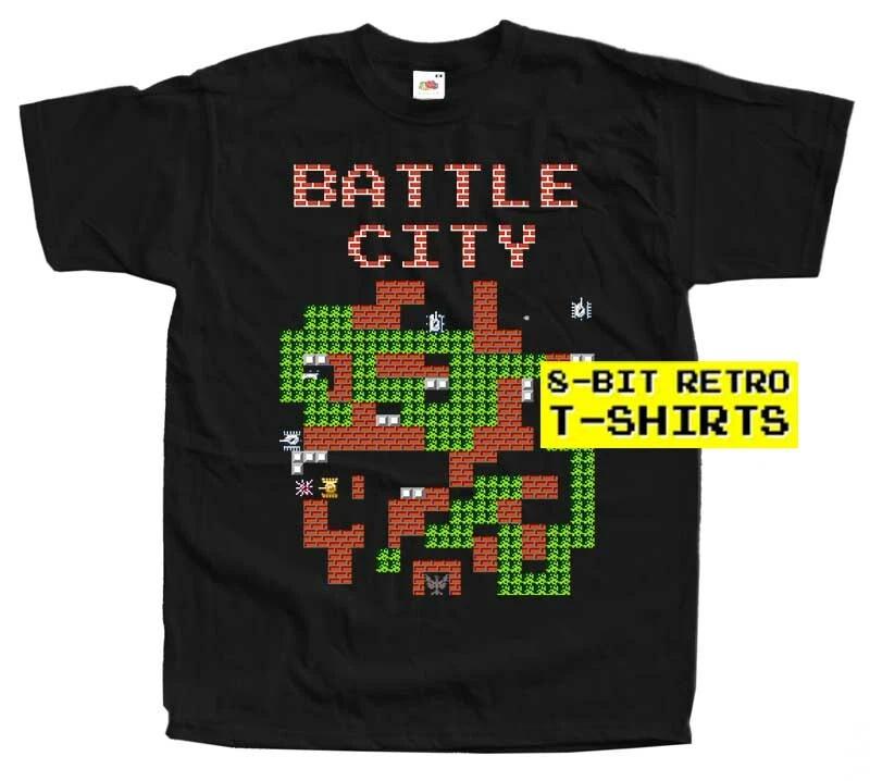 Battle City СТАДИОННЫЙ ЭКРАН V2 ИГРА ДЛЯ NES МУЖСКАЯ ФУТБОЛКА Все размеры S-5XL 100% ХЛОПОК