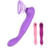 Зарядка Сосание Язык Лизание G-Spot Вибратор Двуглавый Женский Мастурбация Массаж Вибрирующее Копье Товары Для Взрослых