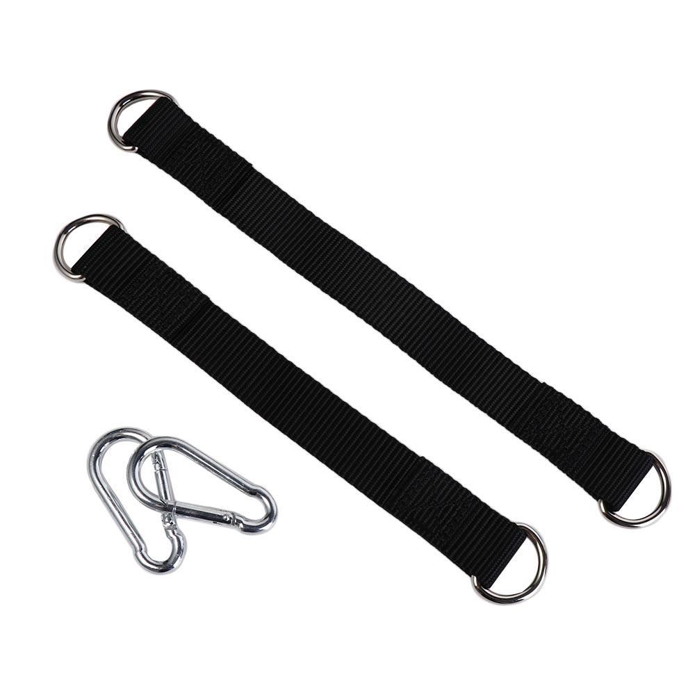 Однослойные ремни для подвешивания качелей на дереве, дакрон, сверхпрочные, с крюком и кольцом, удлинительный ремень для одной перекладины, гамак