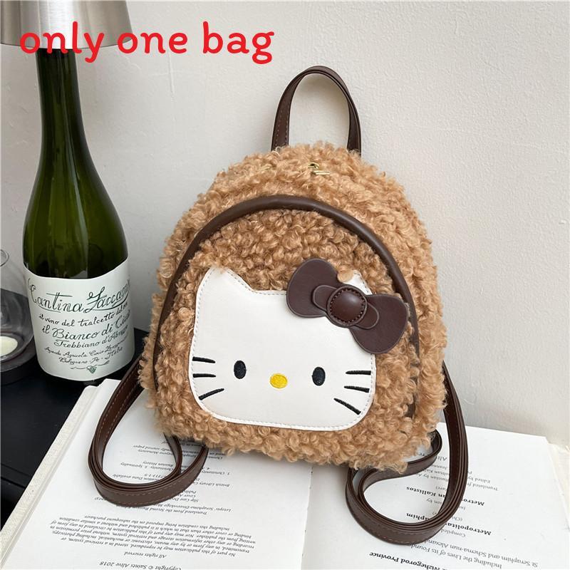 Плюшевый рюкзак-кошка Hello Kitty для девочек Модный повседневный рюкзак