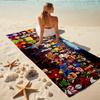 1Pc Cartoon Characters Beach Towel, Quick Dry, Multi-Use for Beach Pool Gym Yoga Home Travel, Christmas, Halloween, Xmas Gift S929