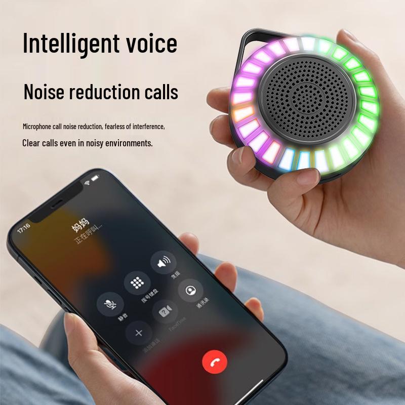 L34 RGB Звукоактивированная Bluetooth-колонка со слотом для карты - Улучшенное стерео, шумоподавление, крутые басы, долгое время работы от аккумулятора