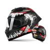 3C Certified Motorcycle Helmet Men's Four Season Motorcycle Open Face Helmet Women's Tail Wing With Lights New Electric Vehicle