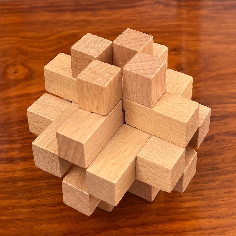 Детская Монтессори 3D-игра-головоломка Разблокировка игрушек Развивающие игрушки для взрослых IQ Деревянный замок Kongming Замок Luban