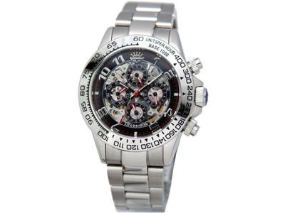 Часы John Harrison JH-003RB, серебристый браслет из нержавеющей стали, корпус Skeleton, НОВЫЕ