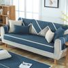 Non-slip Sofa Cushion Fabric Seat Cushion Suitable for All Seasons Solid Color Burlap Modern Simple Sofa Towel Cover