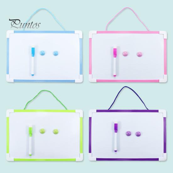 Набор магнитно-маркерных досок с подвесной веревкой и рамкой из ПВХ, гладкая поверхность для письма, магнитная доска для сухого стирания с ручкой и 2 пряжками