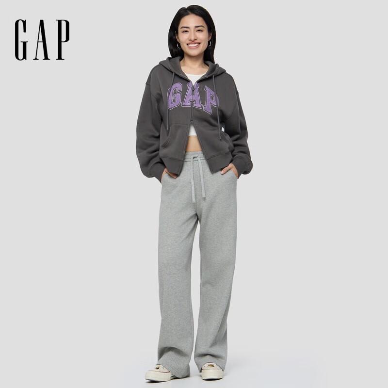 Женское худи на молнии из флиса с логотипом GAP