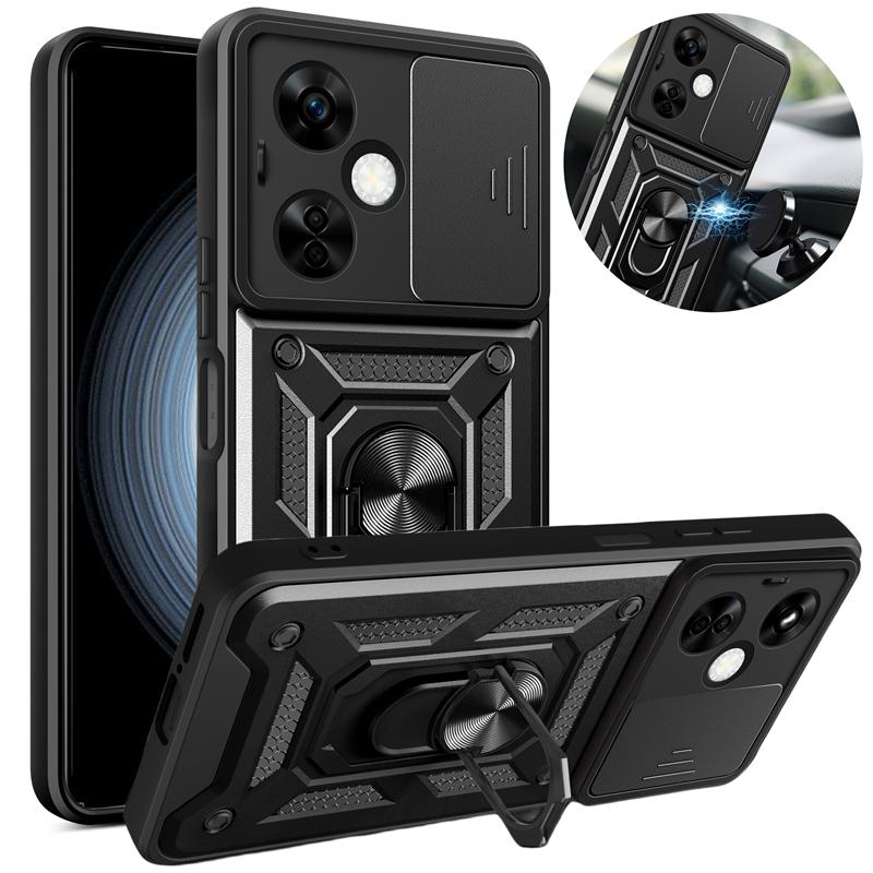 For OnePlus Nord CE 3 Lite 6.72" Case Car Holder Slide Camera Lens Armor Phone Cases OnePlus Nord CE3 Lite 5G CPH2467 Back Cover