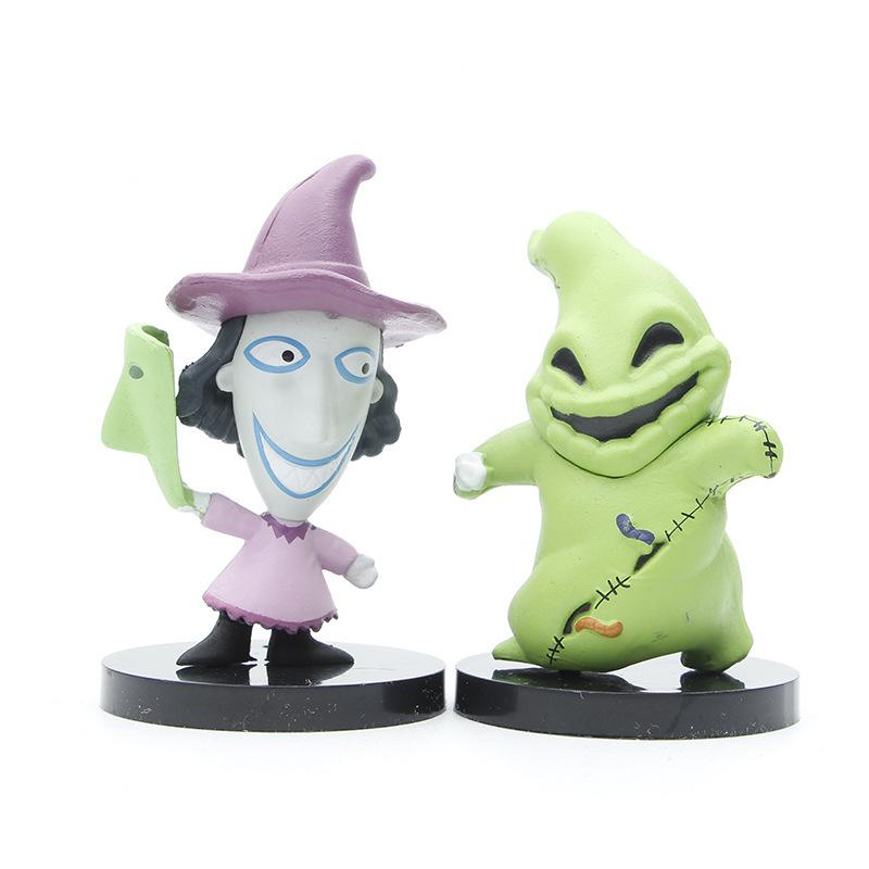 6pcs/10pcs Nightmare Before Christmas Jack Jack Skellington / Freddy Krueger Bobble Head PVC Action Figure Doll Collection Toy