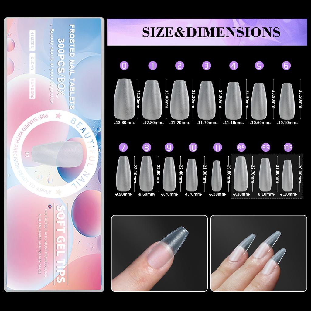 Nail Art Pads Wear Nail Ultra-Thin And Seamless Full Matte, No Grinding, Extended Fake Nail Patch 15 Size