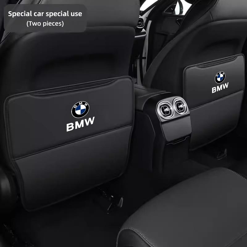 Car Seat Backrest Anti Kick Pad Leather Protective Cover Sticker For BMW Performance F25 F26 F15 F16 E90 E91 E92 E60 E84 G22 G32 RL2