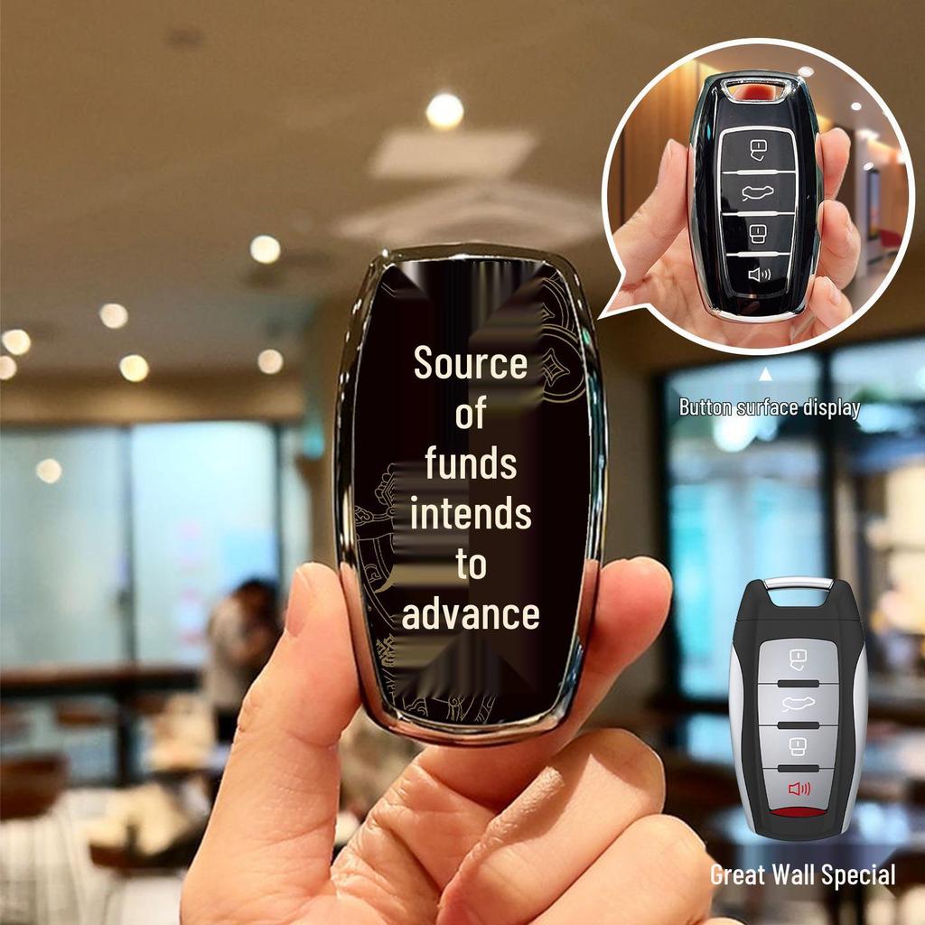 Чехол для ключа автомобиля Great Wall Haval H6 - Мифическое существо, Большая собака H9, Оболочка «Первая любовь» H5, Свирепый дракон, Дизайн «Красный заяц»