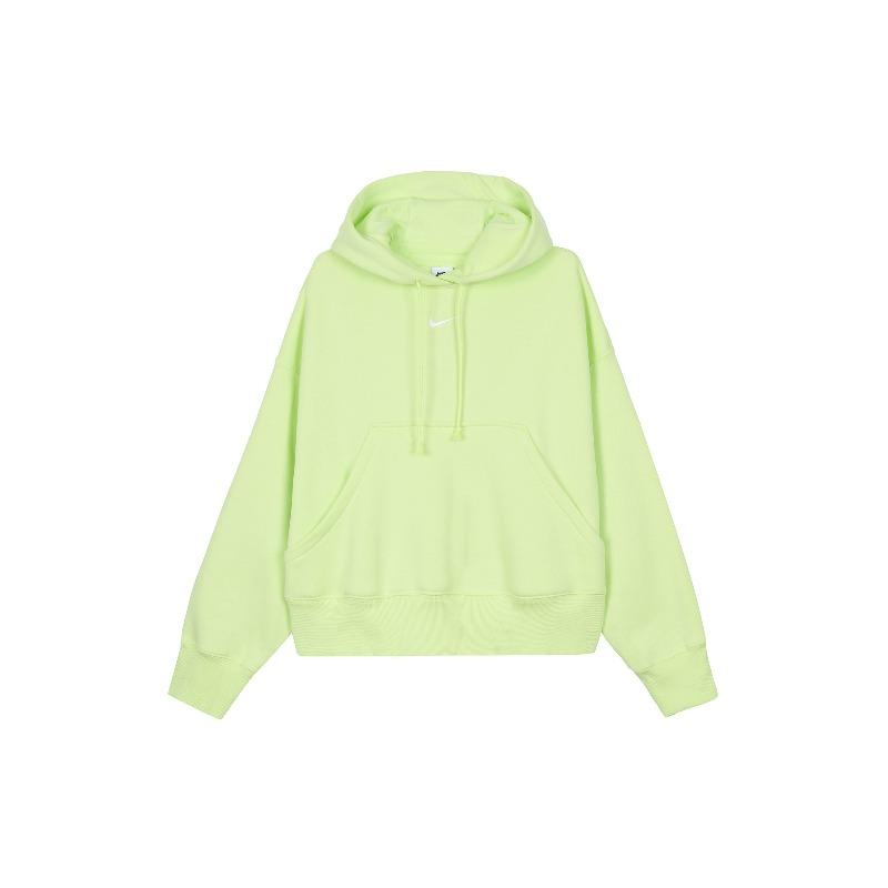Nike Флисовый свитер с капюшоном, повседневный свитшот, женские топы, светло-лимонно-желтый DQ5859-736