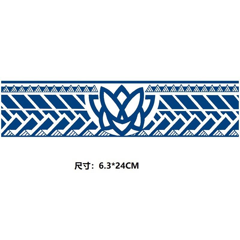 Кольцо на руку, неотражающее, долговечное, водопереводное, травяное, тату-наклейка, длинная полоса, круг, картина укиё, набор тотемов дракона и феникса