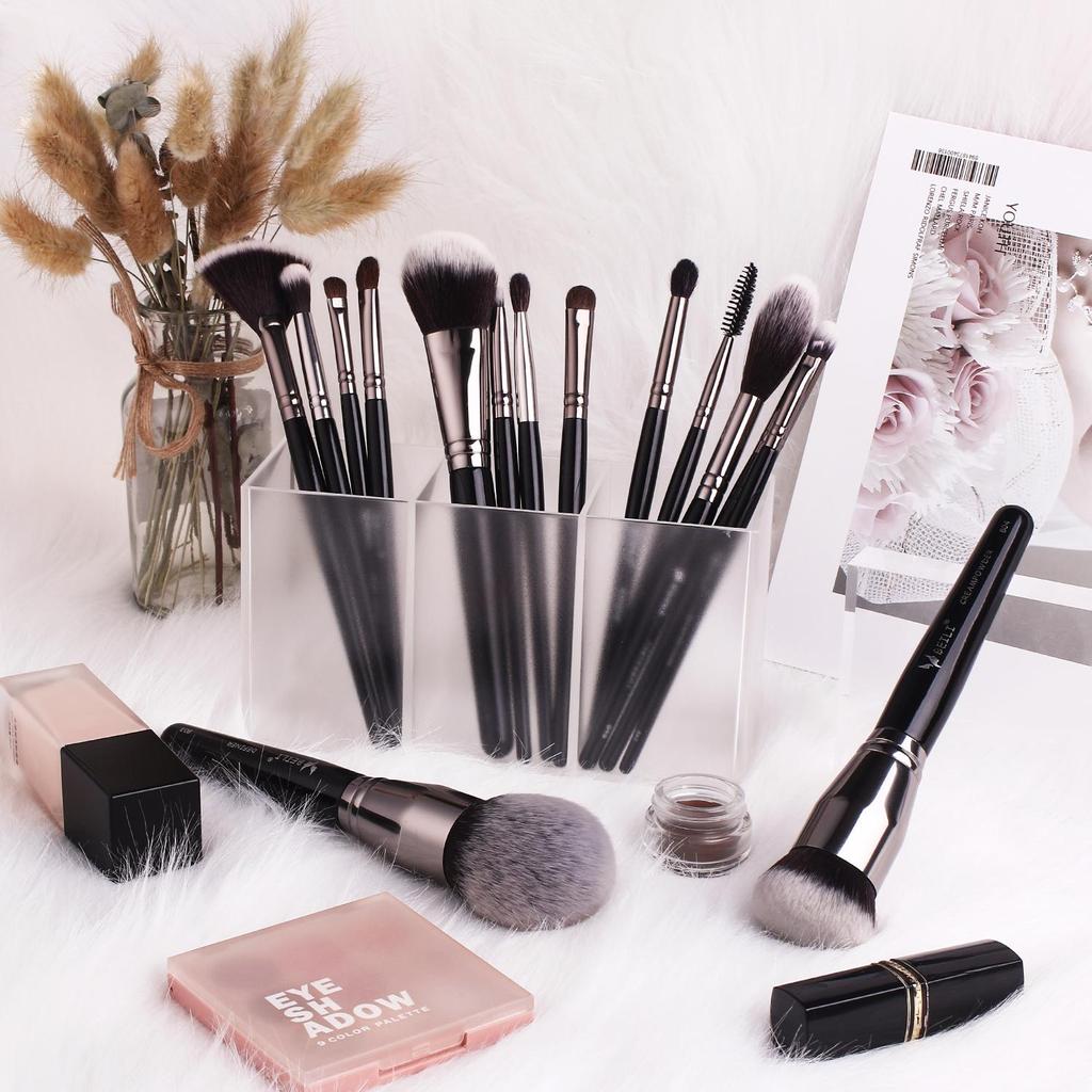 BEILI Профессиональный набор кистей для макияжа, 25/15 шт., премиальная синтетическая основа кабуки, пудра для лица, румяна, консилеры, тени для век, набор кистей для макияжа