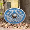 Viking Shield 60.96 Cm Wolf Wooden Viking Cosplay Shield  Medieval Round Wooden Shield