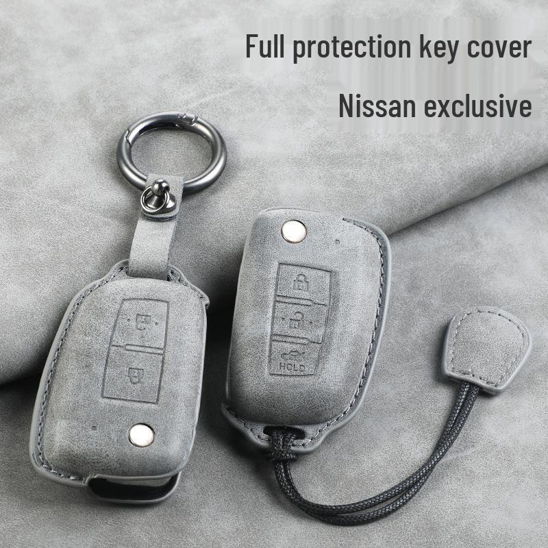 Чехлы для ключей Nissan: Подходит для Qashqai 2019, Sylphy, Bluebird, Kicks, X-Trail, Tiida - Включает чехлы на кузов автомобиля и пряжки