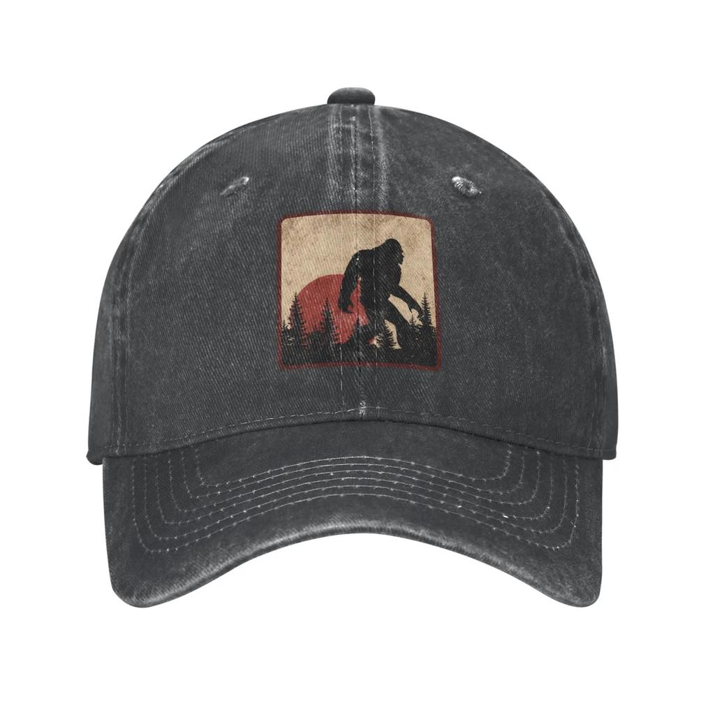 Бейсболка Sunrise Bigfoot, кепка Trucker Dad Hat, забавная игровая кепка Sasquatch, унисекс-стиль для активного отдыха, для мужчин, женщин, подростков, взрослых, подарки
