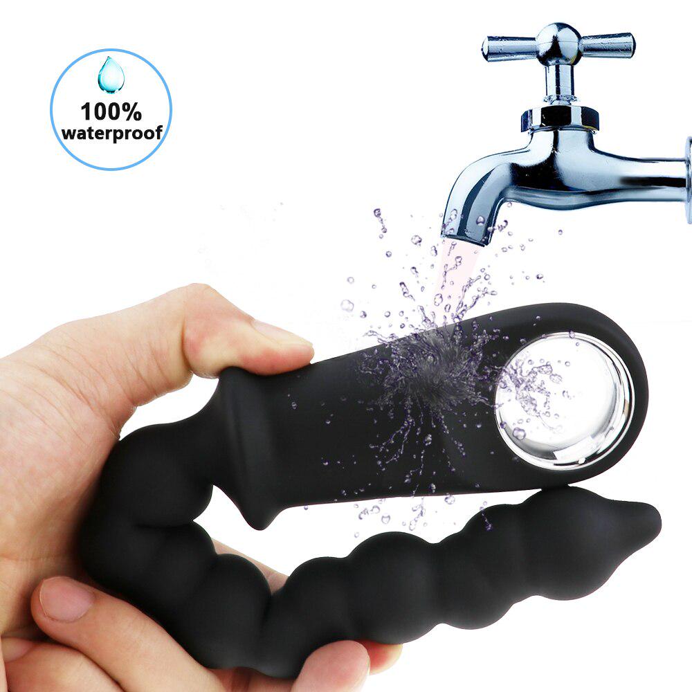 Удлиненный вибратор, анальные бусины, перезаряжаемая через USB анальная пробка, 10 скоростей, вибрация, стимуляция точки G, секс-игрушки для взрослых и геев для мужчин