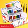 M & G-Student Gouache Paint Set with Brushes, Professional Washable Painting Tool, 12, 18, 24 Colors
