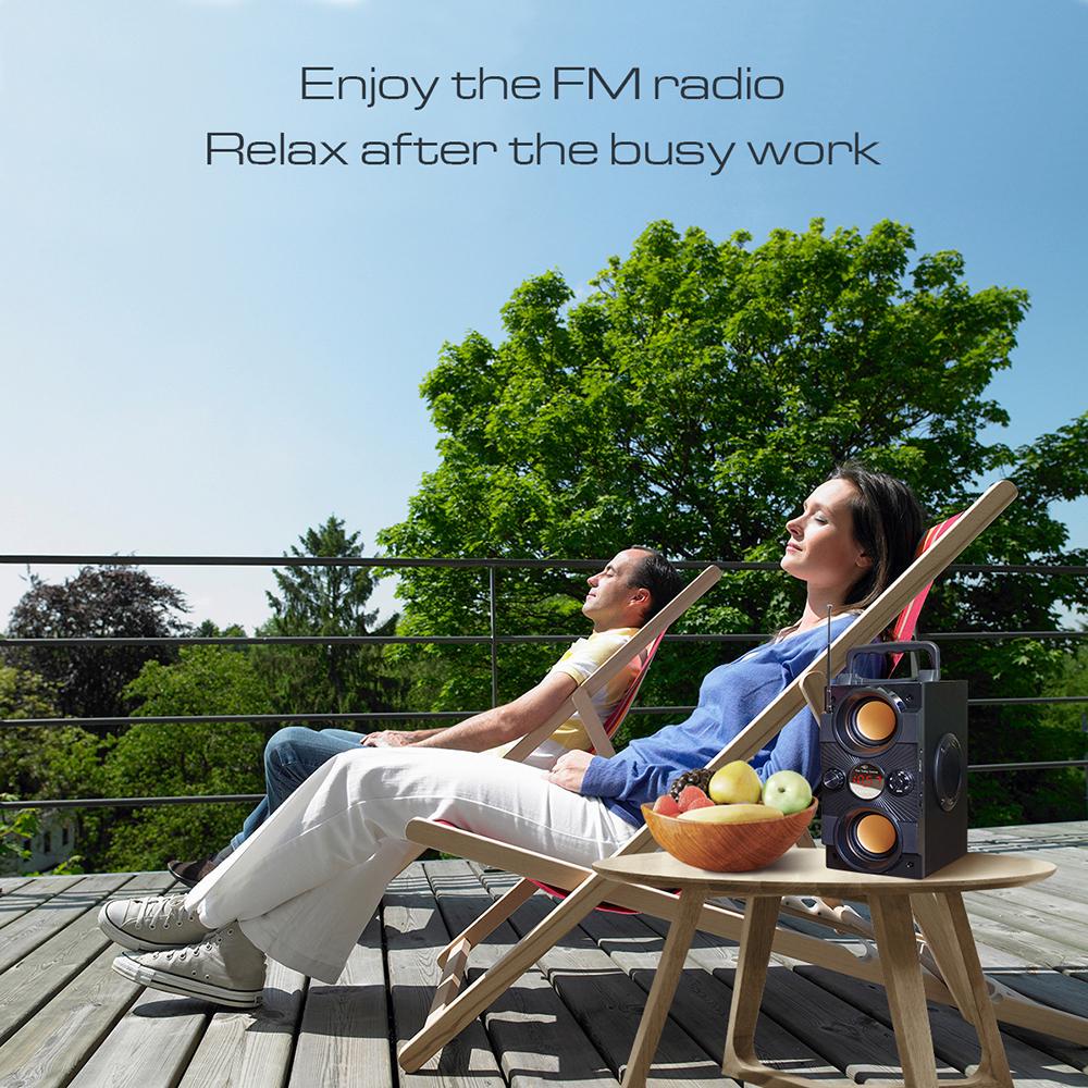 TOPROAD Портативный Bluetooth Динамик 30 Вт Большой Мощности Тяжелый Бас Беспроводные Колонки Сабвуфер Поддержка Дистанционного Управления FM Микрофон TF AUX USB