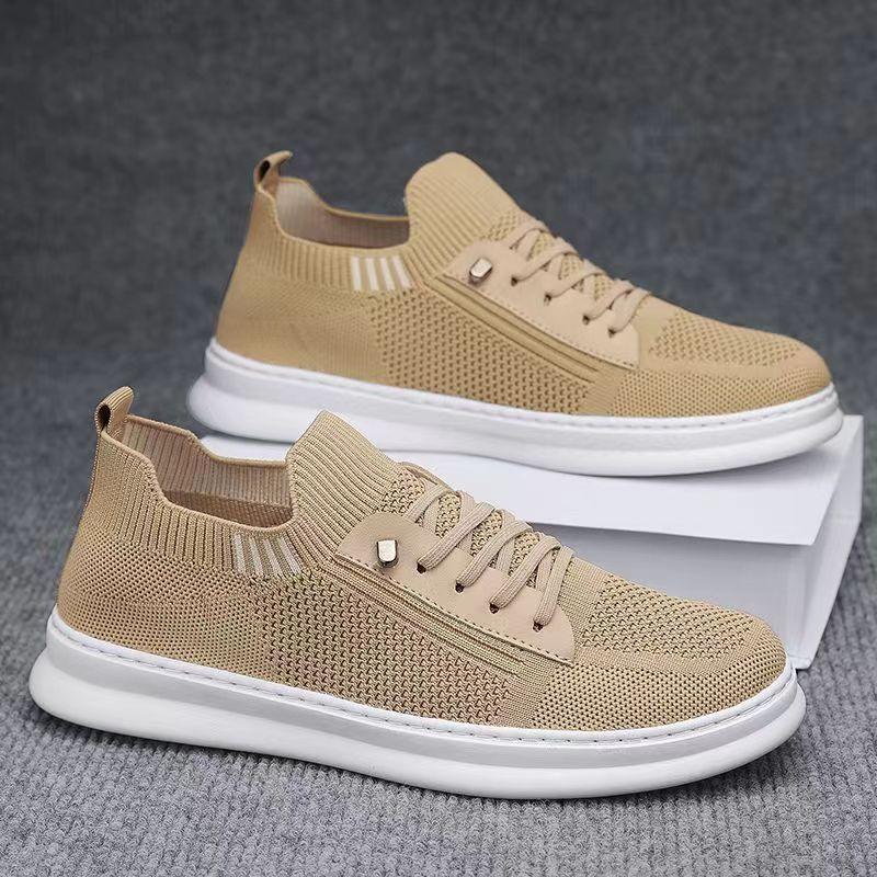 Повседневная обувь летняя сетчатая дышащая мужская обувь модная универсальная низкая обувь для сноуборда носки с одной педалью спортивная обувь