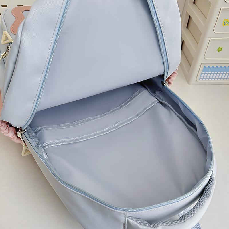 Schoolbag New high-value backpack ins Sweet plaid make-up bag Lightweight travel backpack Middle and high school student schoolbag