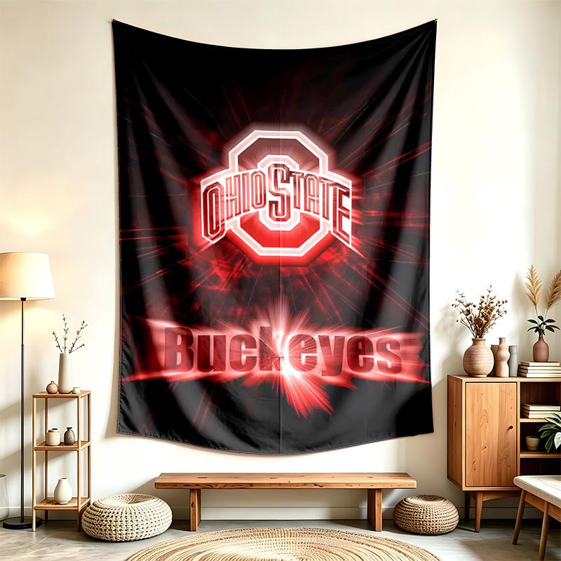 Ohio State Buckeyes (5) Tapestry Suitable For Decorating Homes Dorms And Bedrooms Soft To The Touch And A Perfect Gift For Friends And Family