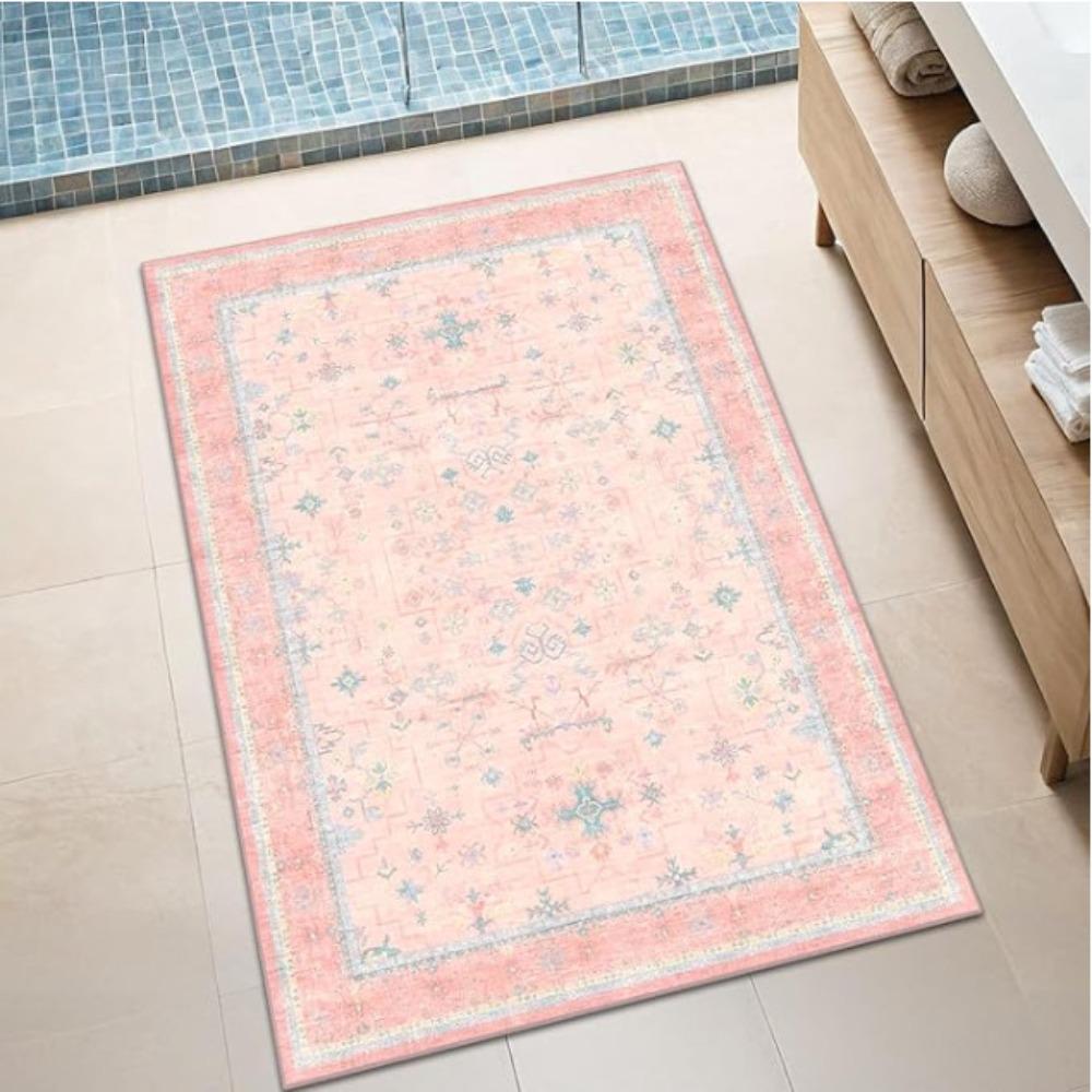 Non-Slip Small Rugs Washable Kitchen Bathroom Door Mat Entryway Rug for Indoor Entrance