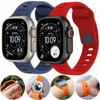 Силиконовый ремешок для Apple Watch Ultra 3/2/1 49мм 11/10 46мм 42мм Спортивный браслет iWatch series 9 8 7 6 5 SE 3 45мм 41мм 44мм 40мм
