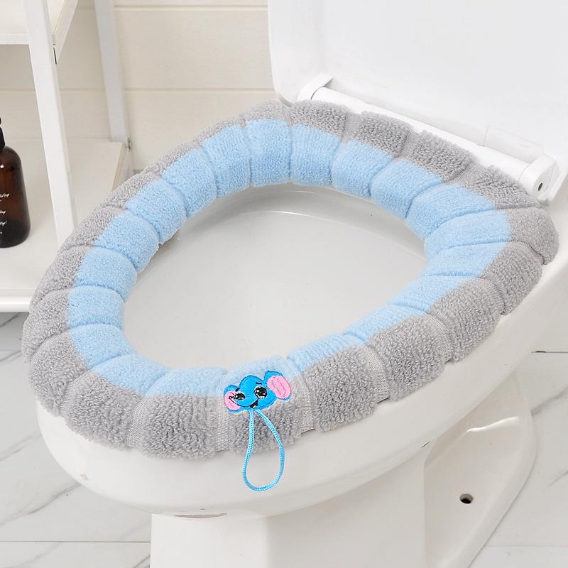 Коврик для сиденья унитаза O-образной формы с ручкой, устойчивый к грязи