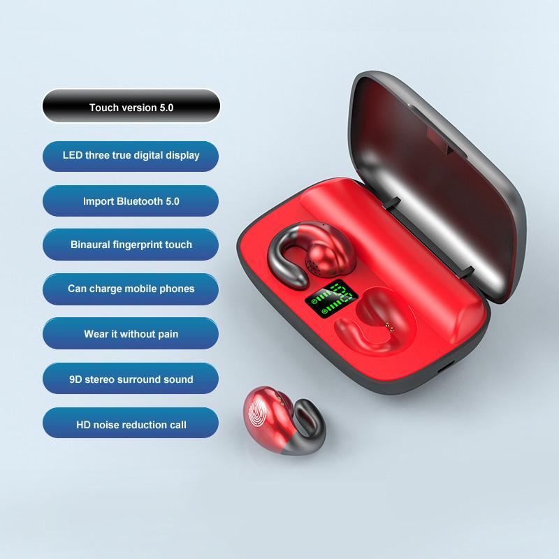 Wireless Bone Vaorlo Earphones Conduction Touch Control Stereo Music Nosie Cancel Hifi Music With Hd Mic For All Smartphones