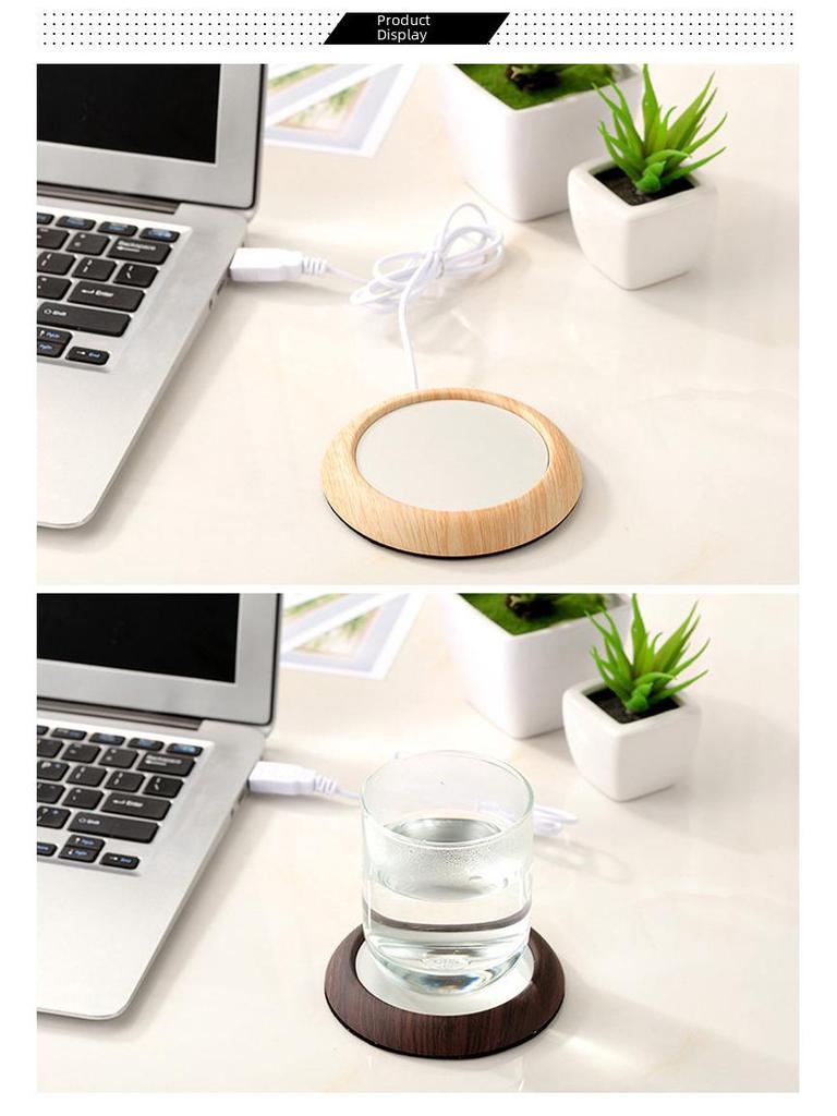 USB Heated Coaster: Metal Cup Warmer for Coffee, Tea, or Gifts