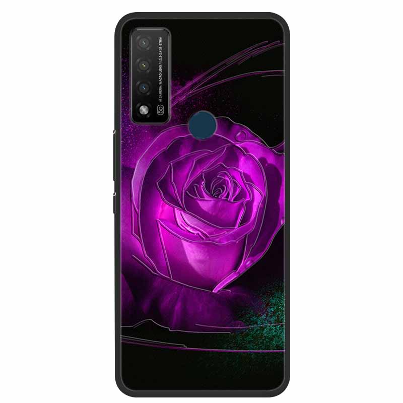 3D Тисненый Чехол Для TCL 20 R 5G Чехол Рельефный Цветок Цветочный Силиконовый Мягкая Задняя Крышка Capa Для TCL 20 R Чехол Для Телефона Cover Funda Coque