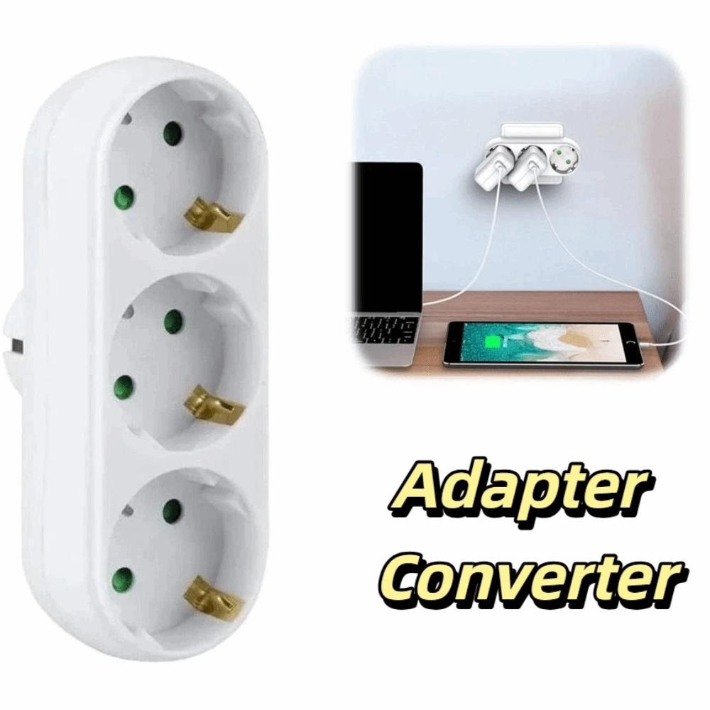 1 to 2 Way Adapter Converter 16 A 250 V AC EU Power Plug Conversion Plug Power Adapter Travel Use