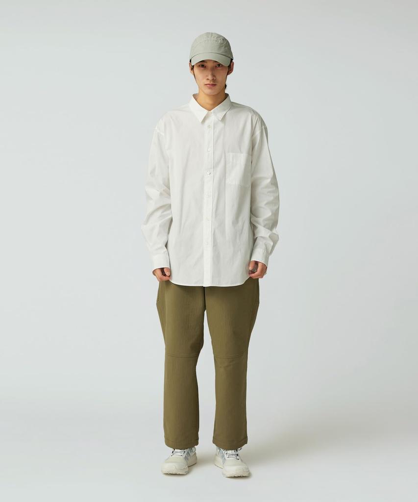 Snow Peak Рубашка из органического хлопка длинная и размер белая SH-25AU003, рукав, мужская женская, S,