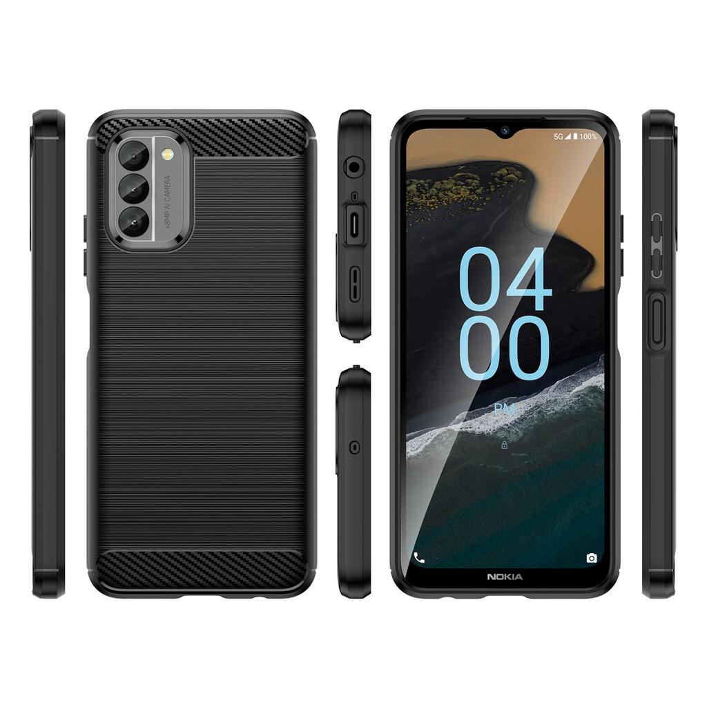 Nokia G400 Flexible Carbon Silicone Case - Black | Phone Accessories by Hurtel