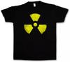 Винтажная черная футболка с радиоактивным символом