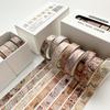 8 рулонов/набор Винтажный Английский Текст Цветок Клетка Путешествие Пейзаж Набор Ваcи Ленты Креативный Материал для DIY Журнала Коллаж Канцелярские товары