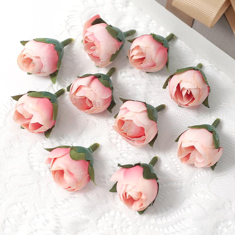 10/20Pcs Rose Artificial Flowers 3CM Silk Fake Flowers for Home Decor Wedding Decoration Garden Outdoor Craft Wreath Accessories