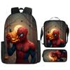 Spider-Man Backpack Set for Kids Toddler Halloween Backpack 3 Piece School Bag Street Style