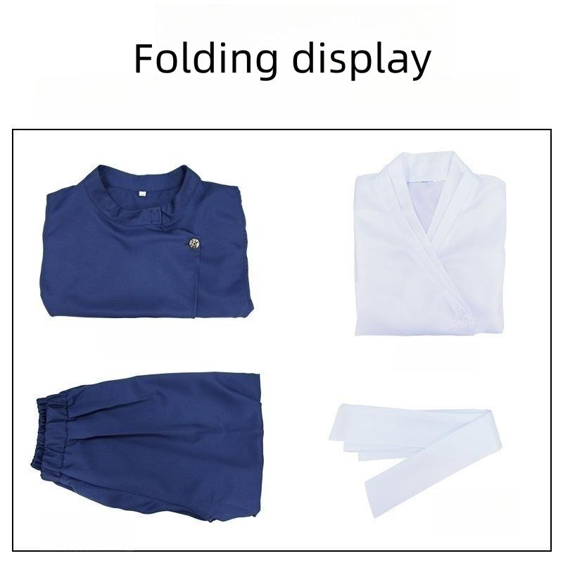 Аниме дзюдзюцу кайсен Норитоши Камо косплей черный парик с синим пальто кимоно наряд Хэллоуин карнавальные костюмы для вечеринок