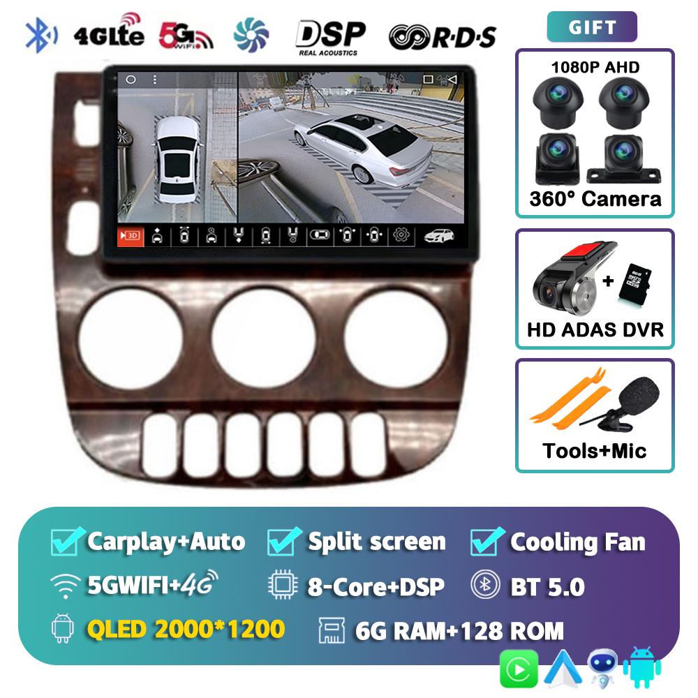 Android 13 Carplay Auto для Benz M-Class W163 ML 1997 1998 1999 2001 2002 2003 2004 2005 Автомобильный радиоприемник Мультимедийный проигрыватель Стерео DSP