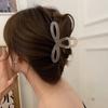 New Bow Sweet Acrylic Hair Claw Shark Clips Solid Color Grab Clip for Women Girls Elegant Hairpins Fashion Hair Accessories