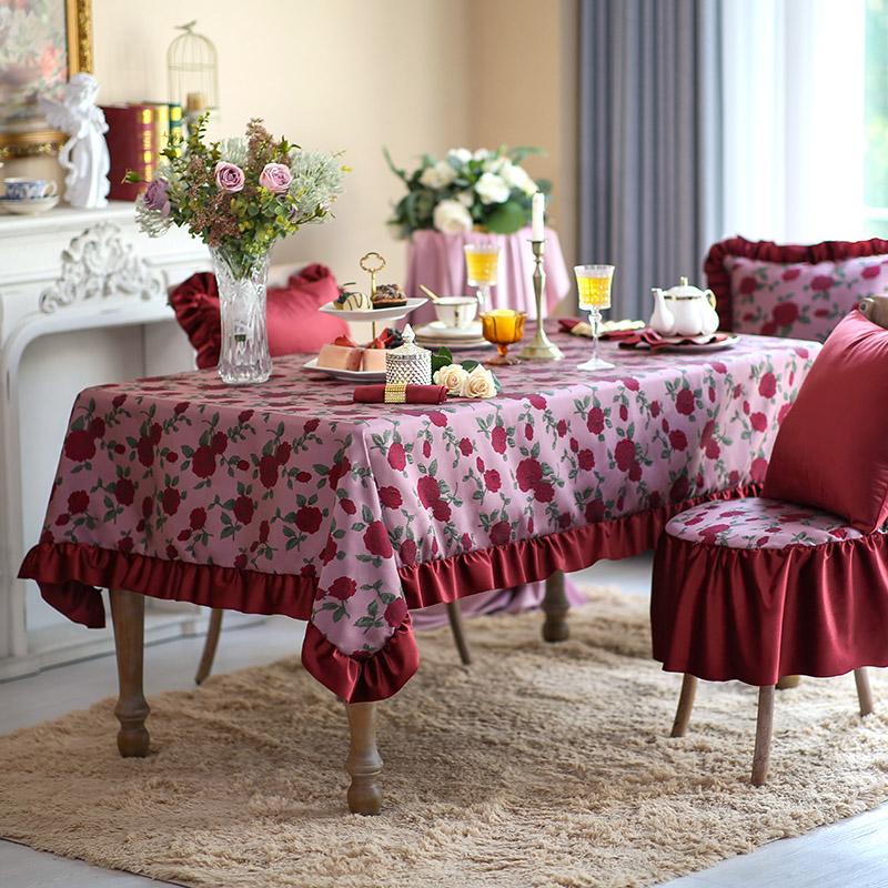 Скатерть в американском стиле в стиле ретро, прямоугольная, квадратная, кофейная, обеденная, высококачественная, тканевая, для рождественской вечеринки, свадебного украшения