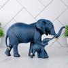 Elephant Statue for Good Luck Showpiece Home Decor Items for Living Room and Gifts (Blue)